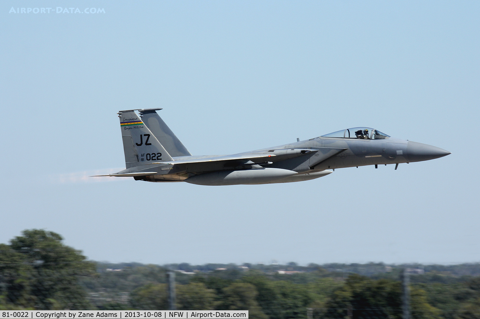 81-0022, 1981 McDonnell Douglas F-15C Eagle C/N 0738/C205, Departing NAS Fort Worth