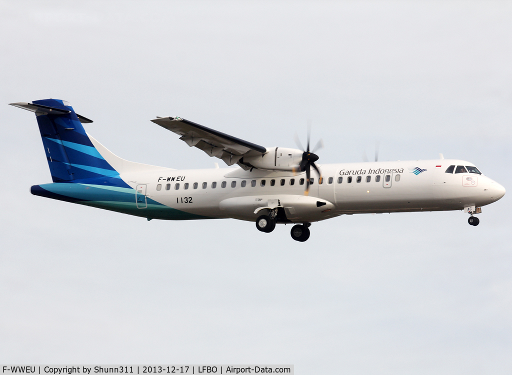 F-WWEU, 2013 ATR 72-600 C/N 1132, C/n 1132 - To be PK-GAC