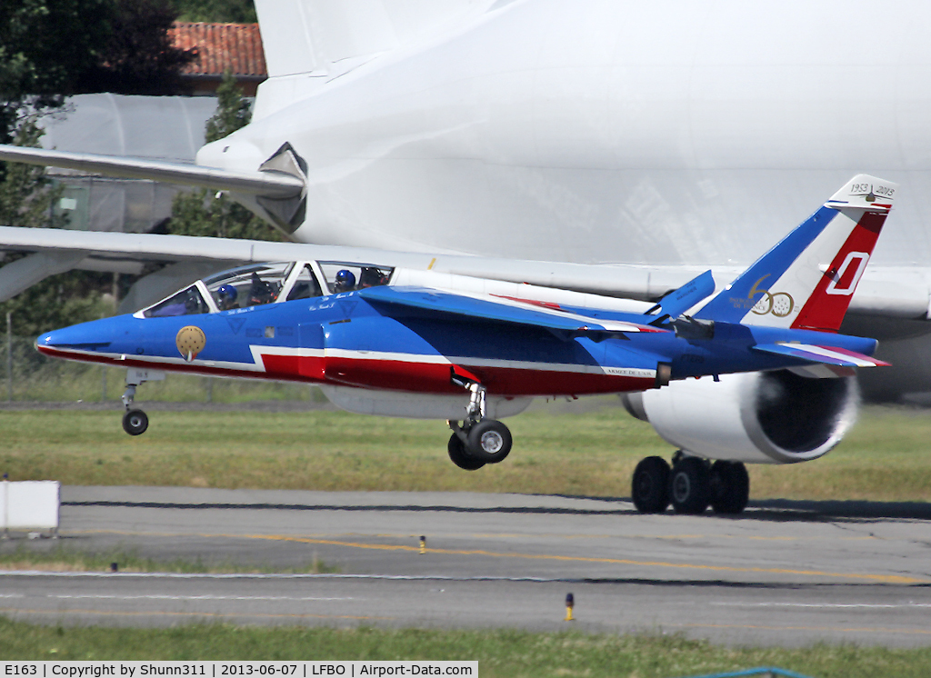 E163, Dassault-Dornier Alpha Jet E C/N E163, Landing rwy 14R for Muret Airshow 2013