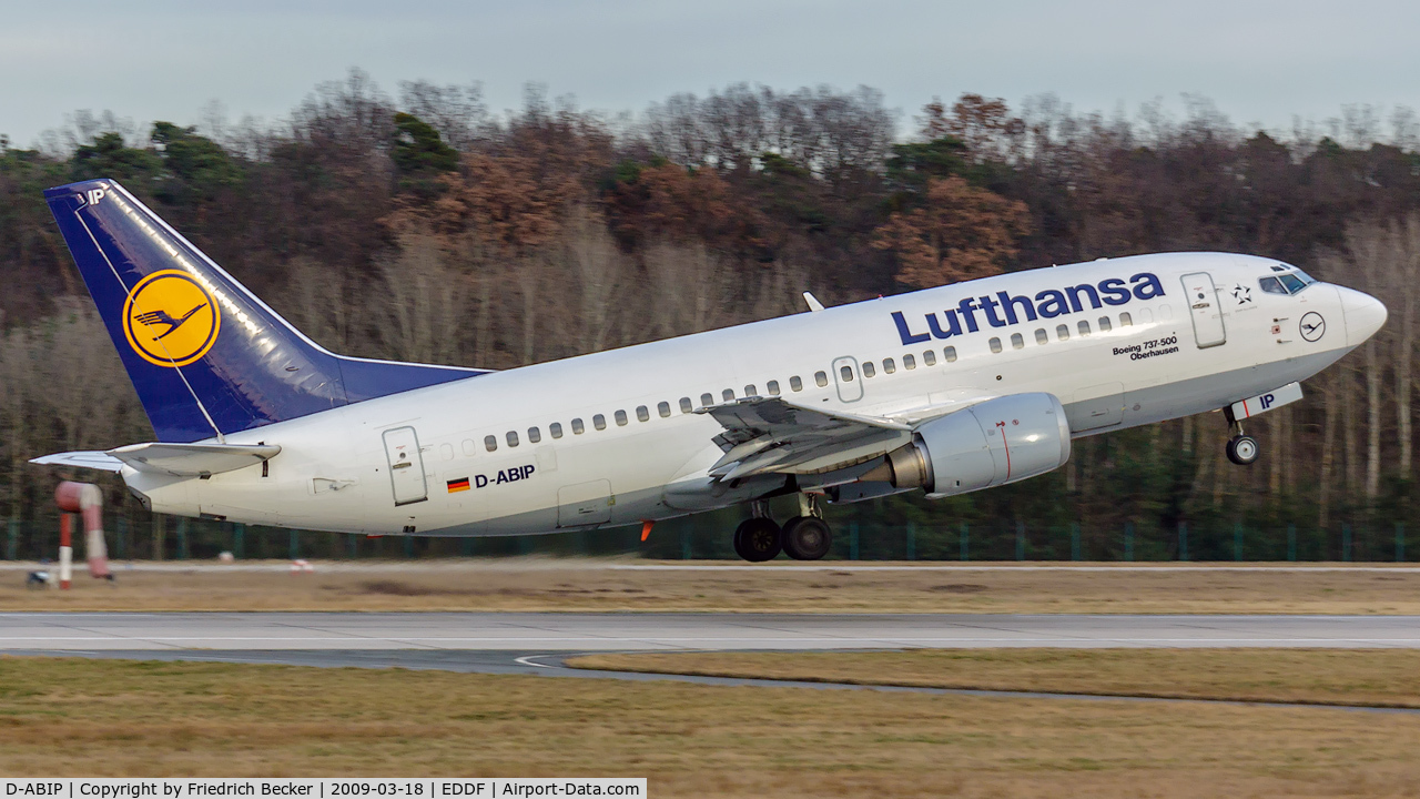 D-ABIP, 1991 Boeing 737-530 C/N 24940, departure via RW18W