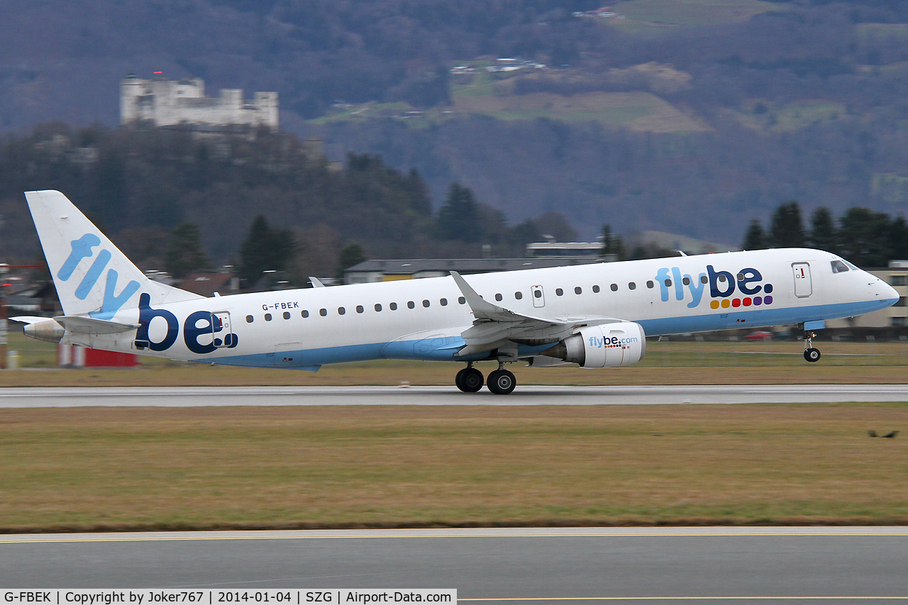 G-FBEK, 2008 Embraer 195LR (ERJ-190-200LR) C/N 19000168, FlyBe