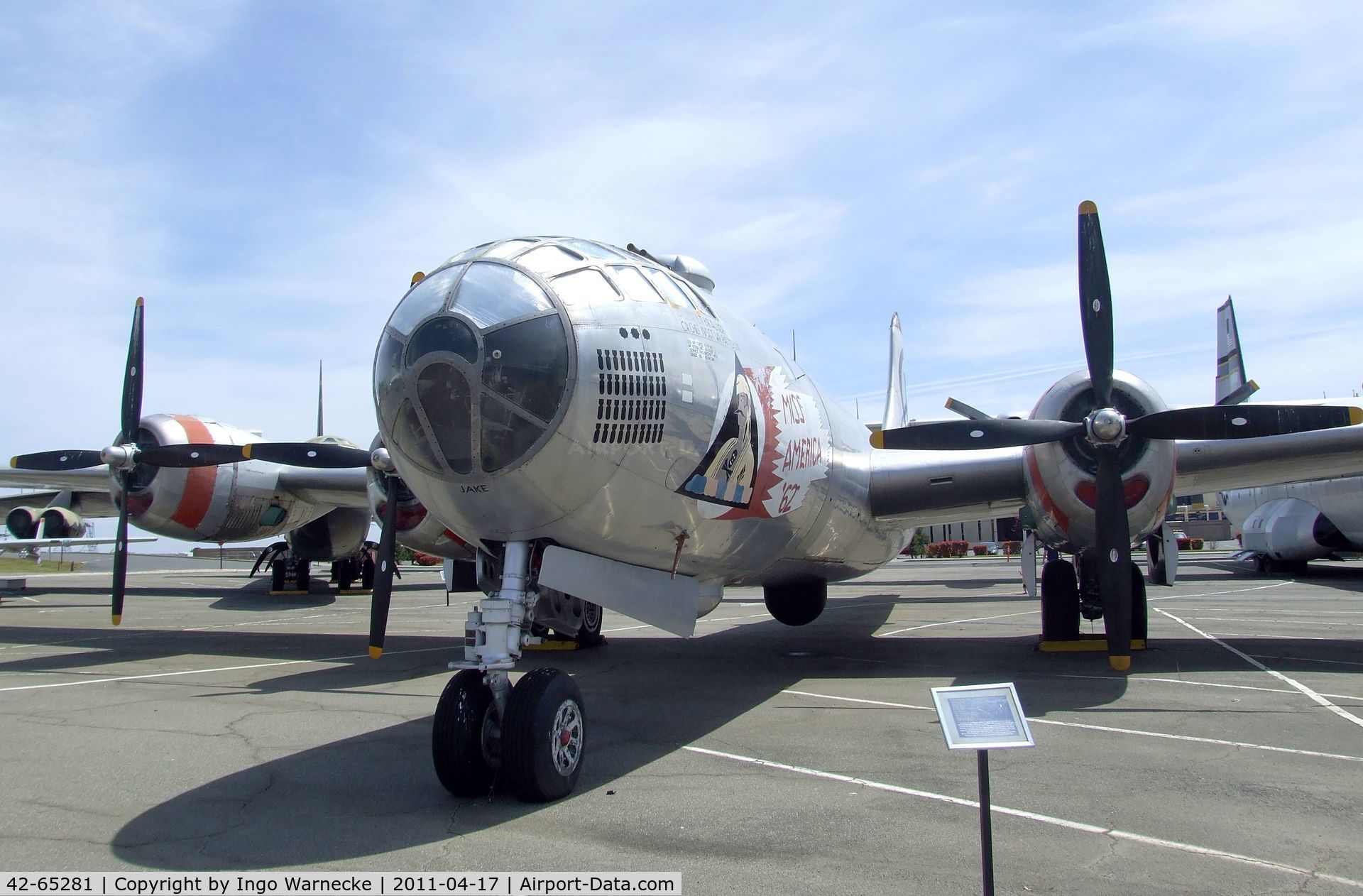 42-65281, 1942 Boeing B-29-25-MO C/N 3456, Boeing B-29 Superfortress at the Travis Air Museum, Travis AFB Fairfield CA