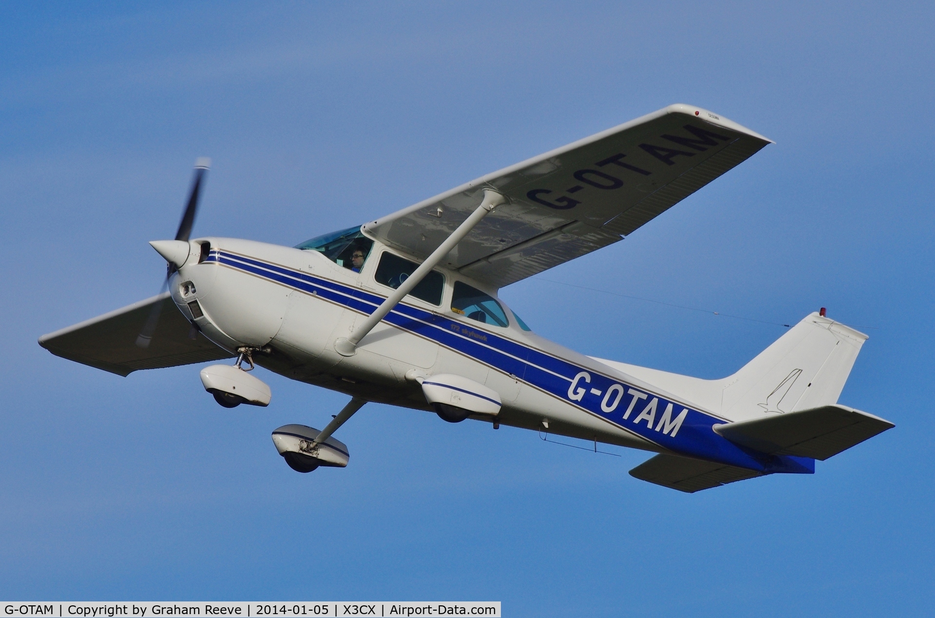 G-OTAM, 1974 Cessna 172M Skyhawk C/N 172-64098, Just airbourne.