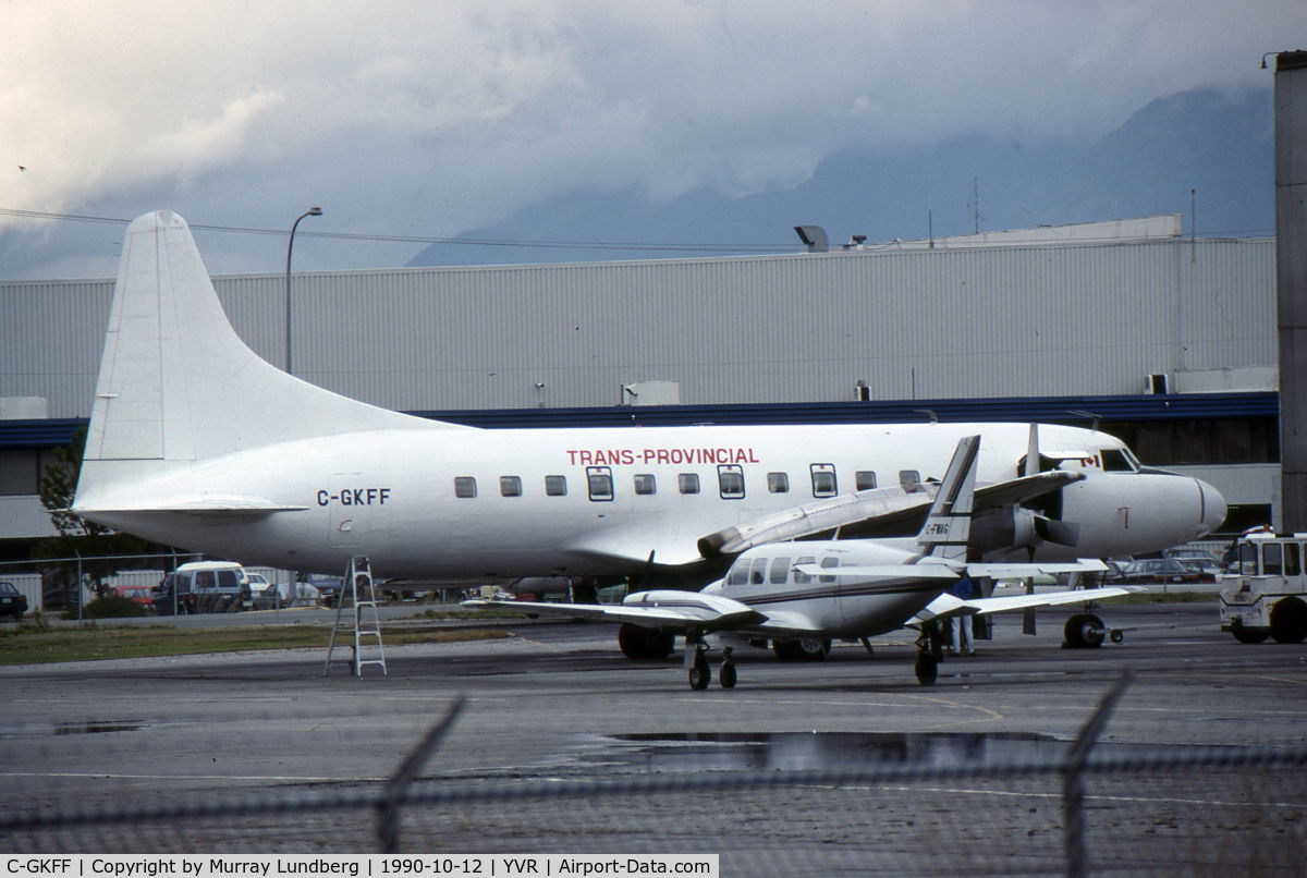 C-GKFF, 1954 Convair 340 C/N 160, On the ramp at YVR, with Trans-Provincial Airlines