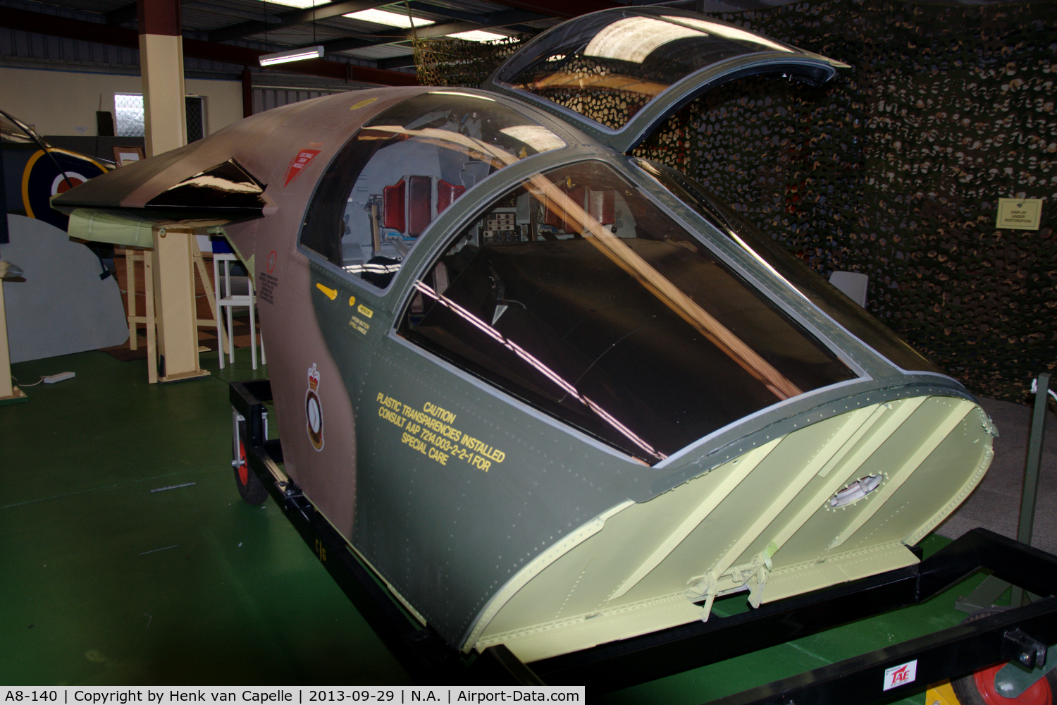 A8-140, General Dynamics F-111C Aardvark C/N D1-16, The cockpit module of F-111C A8-140 in the RAAFA Heritage Museum in Bull Creek, Western Australia.