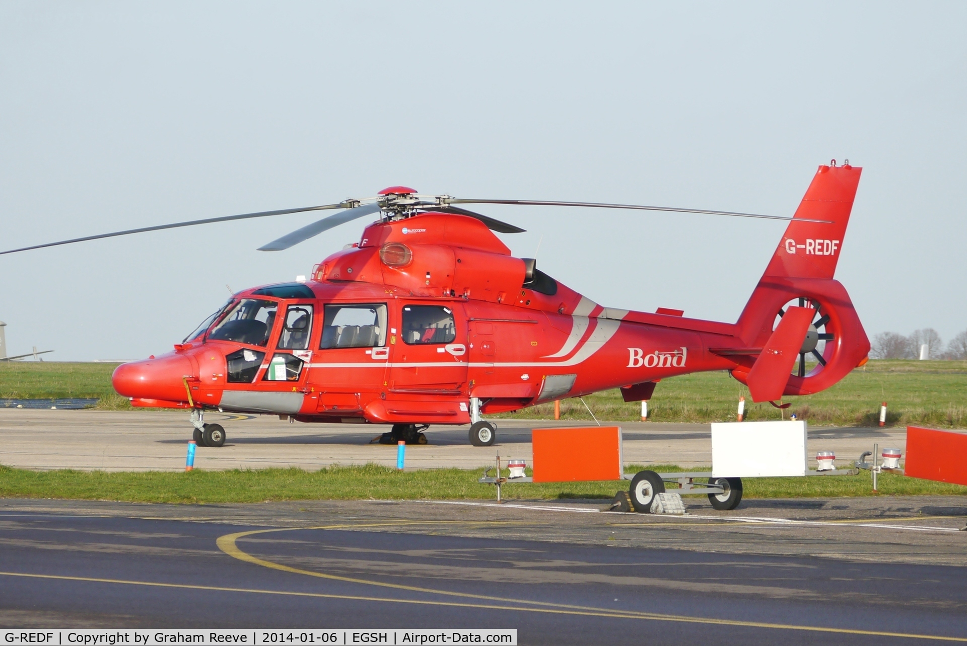 G-REDF, 2009 Eurocopter AS-365N-3 Dauphin 2 C/N 6884, Parked at Norwich.