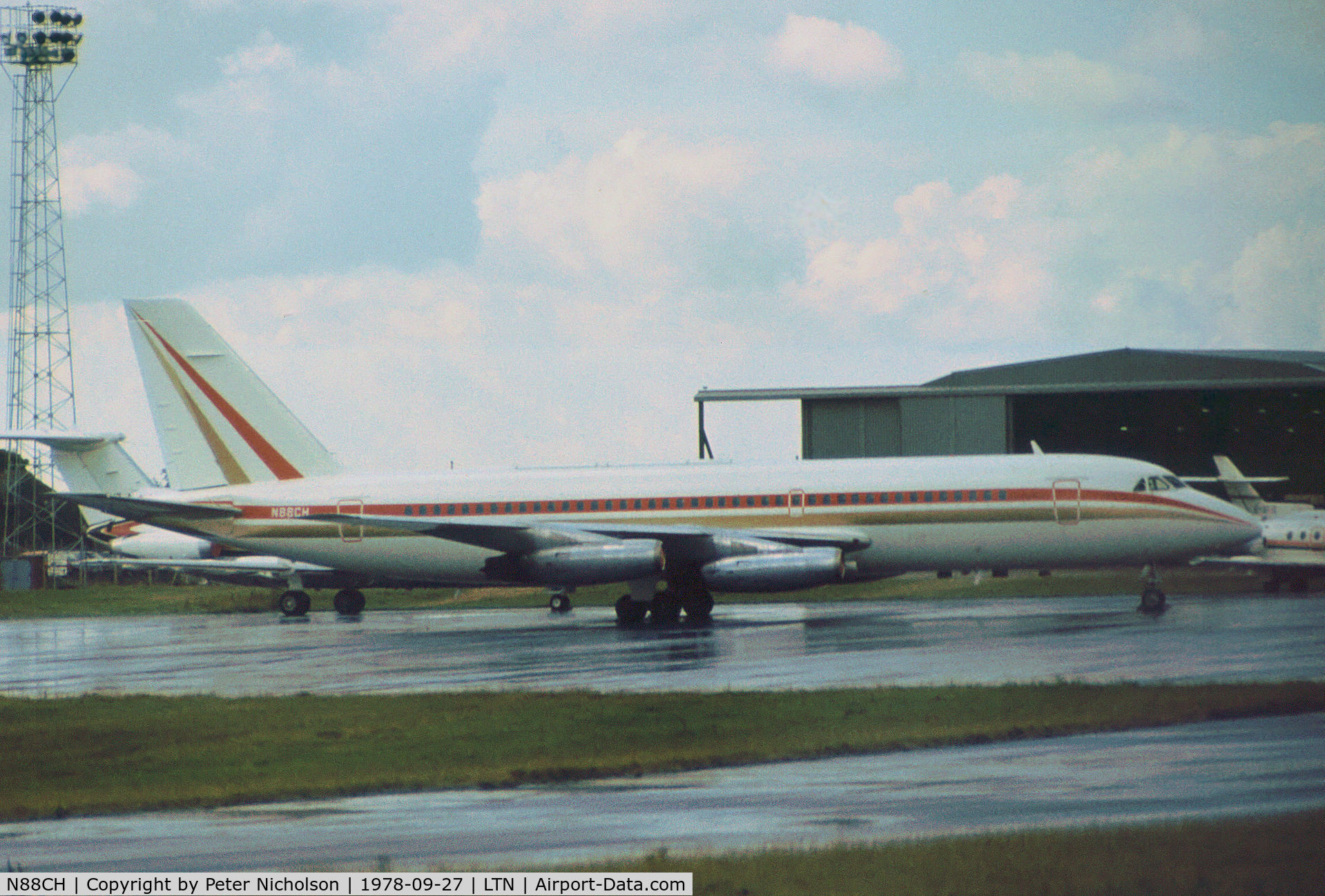 N88CH, 1961 Convair 880-22M-22 C/N 22-7-6-58, Convair 880 as seen at Luton in the Summer of 1978.