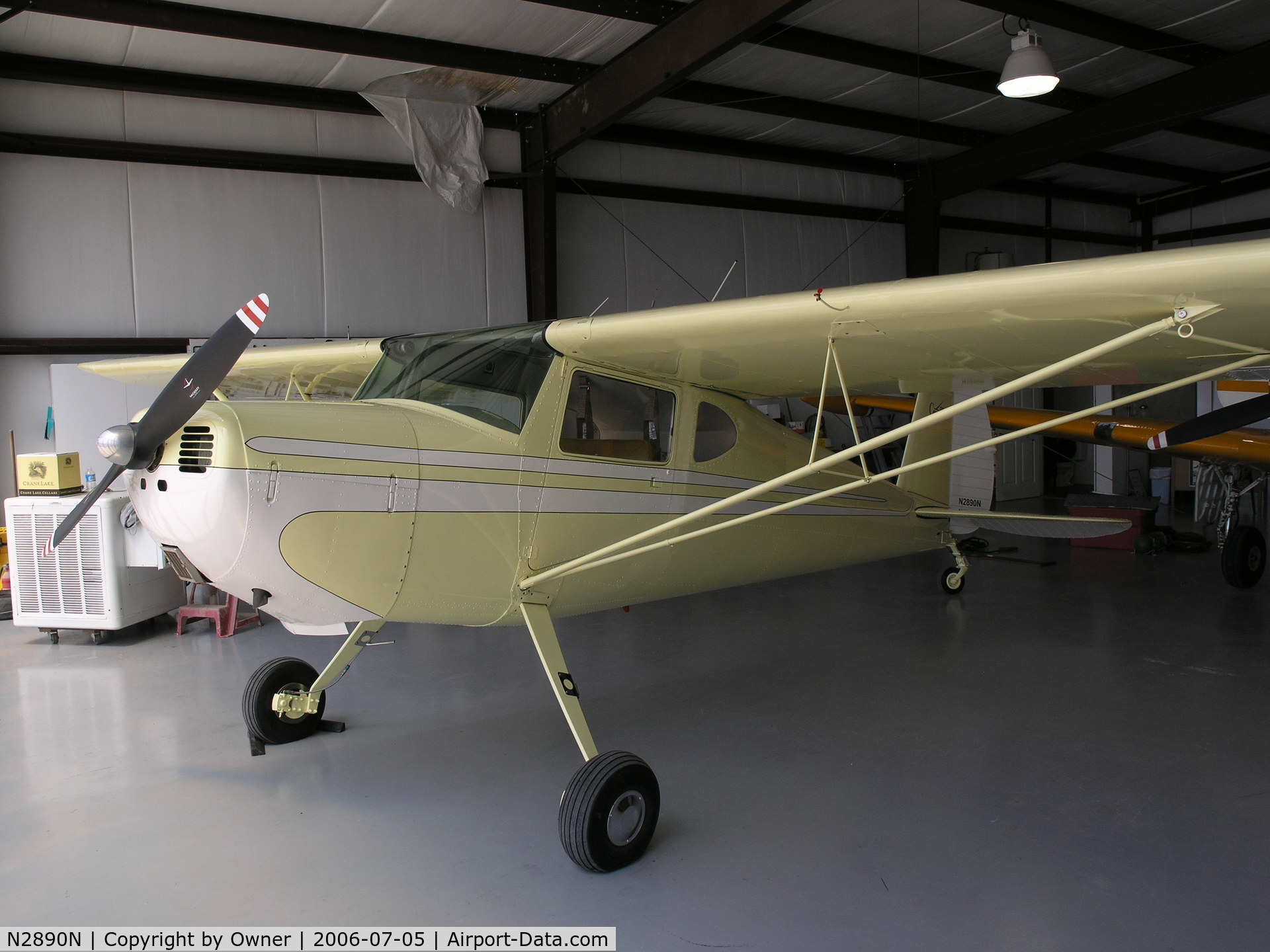 N2890N, 1947 Cessna 120 C/N 13151, N2890N in hanger