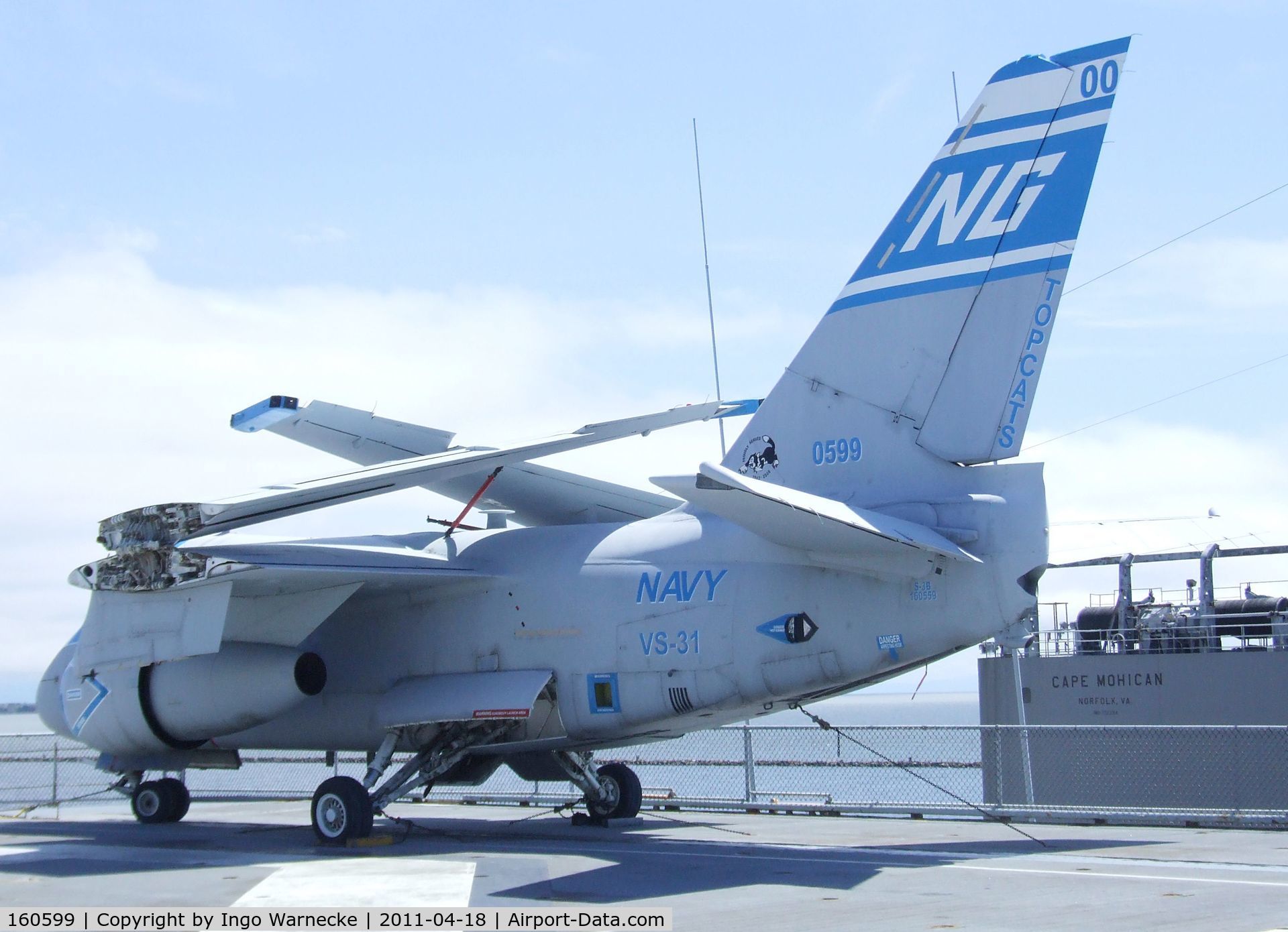 160599, Lockheed S-3B Viking C/N 394A-3179, Lockheed S-3B Viking at the USS Hornet Museum, Alameda CA