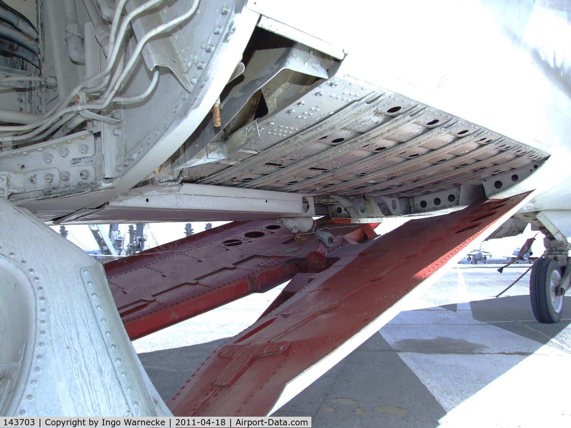 143703, Vought F-8A Crusader C/N Not found 143703, Vought F-8A Crusader at the USS Hornet Museum, Alameda CA