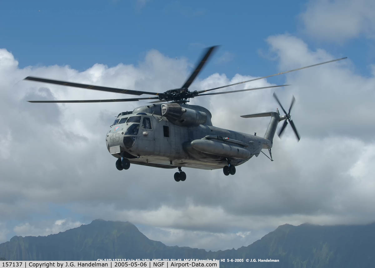 157137, Sikorsky CH-53D Sea Stallion C/N 65-230, In Hover Mode.