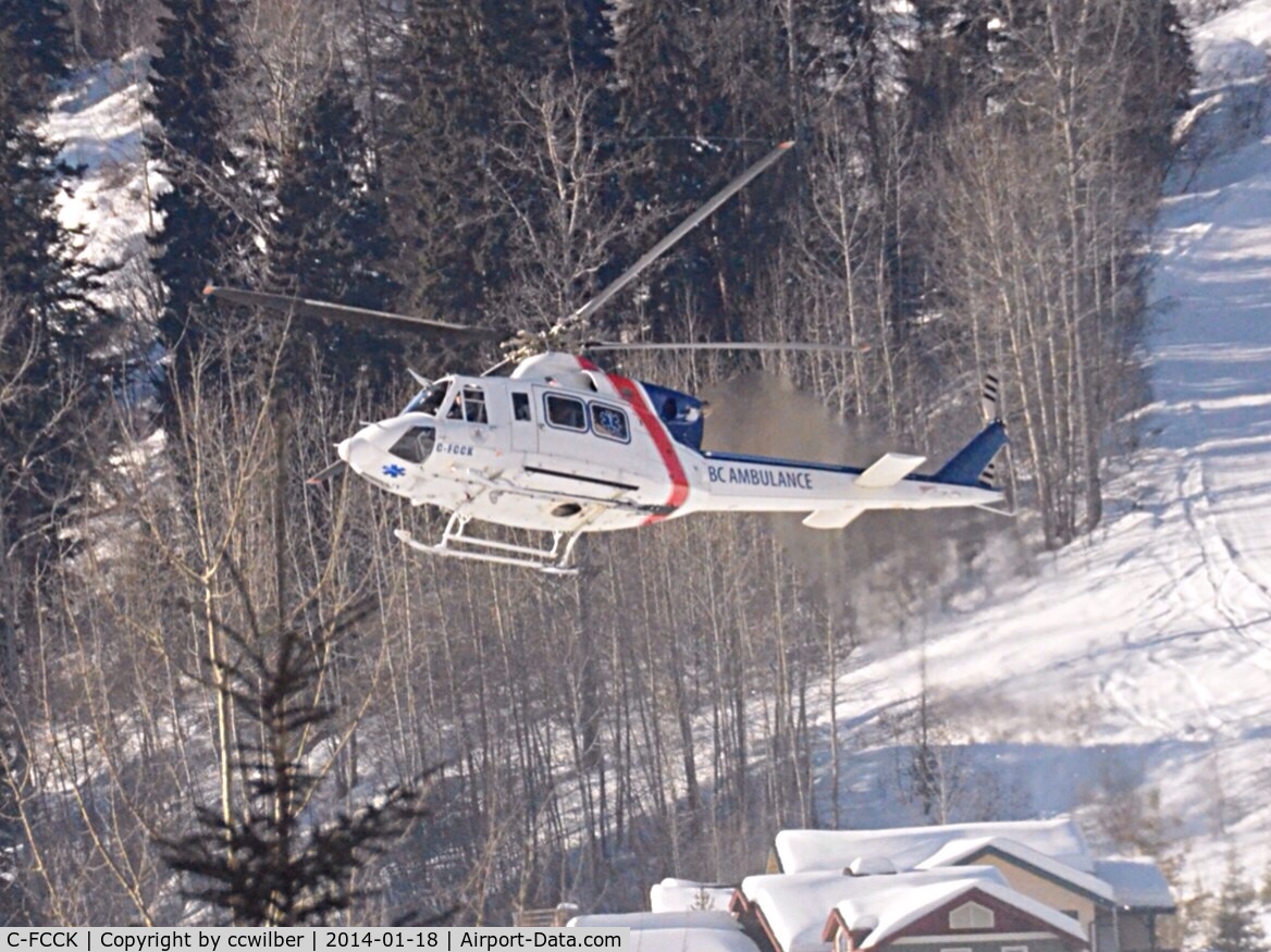 C-FCCK, 1990 Bell 412 C/N 36009, Medevac from Sun Peaks, BC