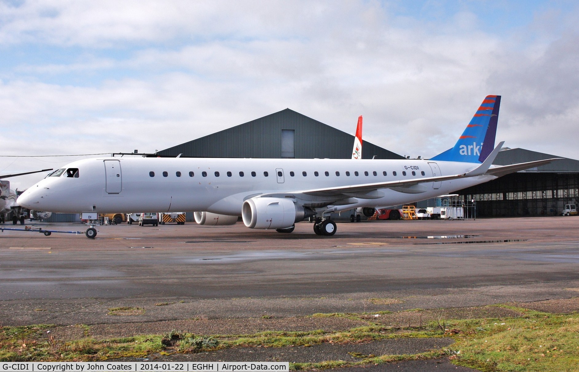 G-CIDI, 2013 Embraer 190LR (ERJ-190-100LR) C/N 19000616, Repainting to Arkia livery not completed
