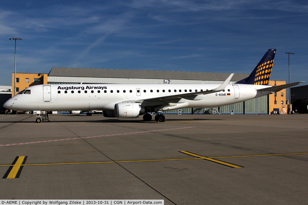 D-AEME, 2009 Embraer 195LR (ERJ-190-200LR) C/N 19000308, visitor