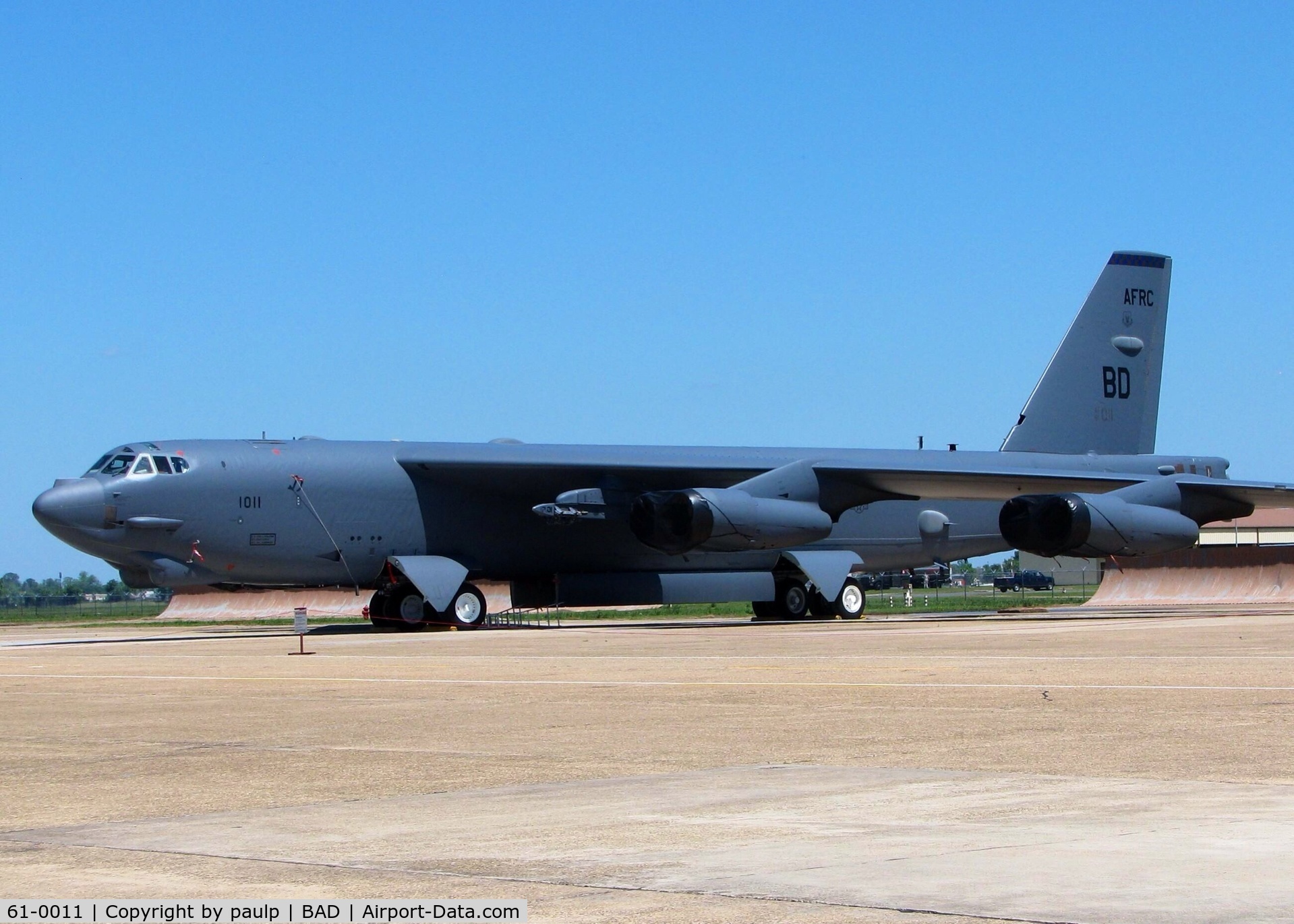 61-0011, 1961 Boeing B-52H Stratofortress C/N 464438, At Barksdale Air Force Base.