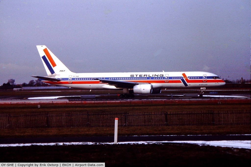 OY-SHE, 1988 Boeing 757-27B C/N 24135, OY-SHE ready for take off rw 04R