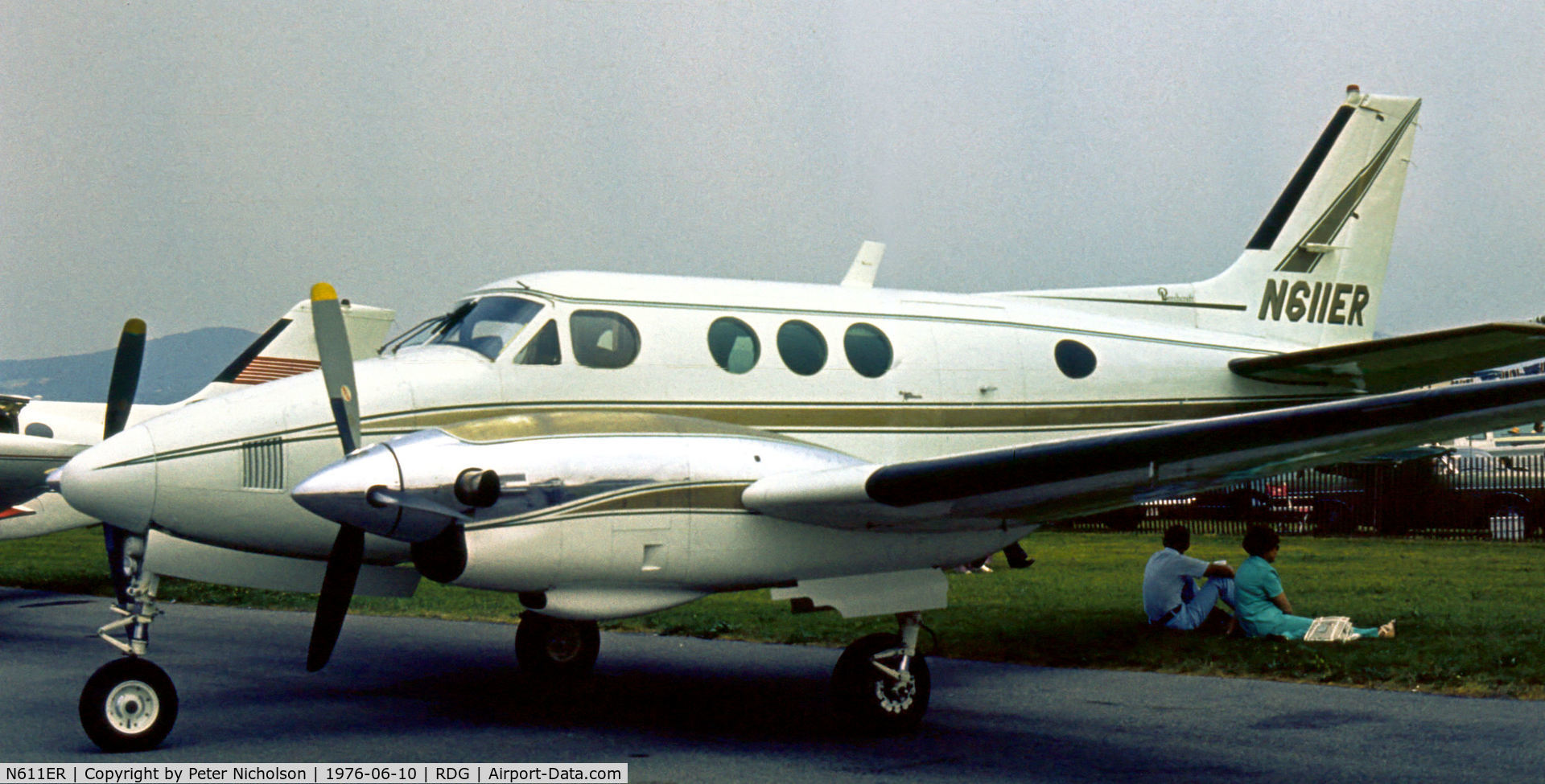N611ER, 1968 Beech B90 C/N LJ-334, This King Air B90 was on display at the 1976 Reading Airshow.