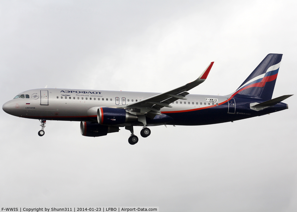 F-WWIS, 2013 Airbus A320-214 C/N 5967, C/n 5967 - To be VQ-BRV... First Aeroflot A320 with sharklets