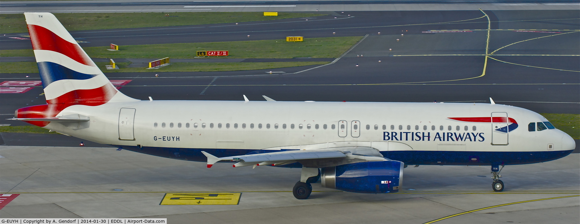 G-EUYH, 2010 Airbus A320-232 C/N 4265, British Airways, seen here on the apron at Düsseldorf Int'l(EDDL)