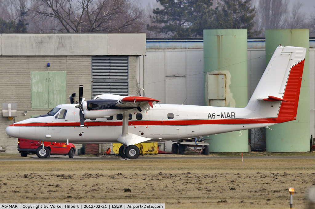 A6-MAR, 1988 De Havilland Canada DHC-6-300 Twin Otter C/N 841, at ach