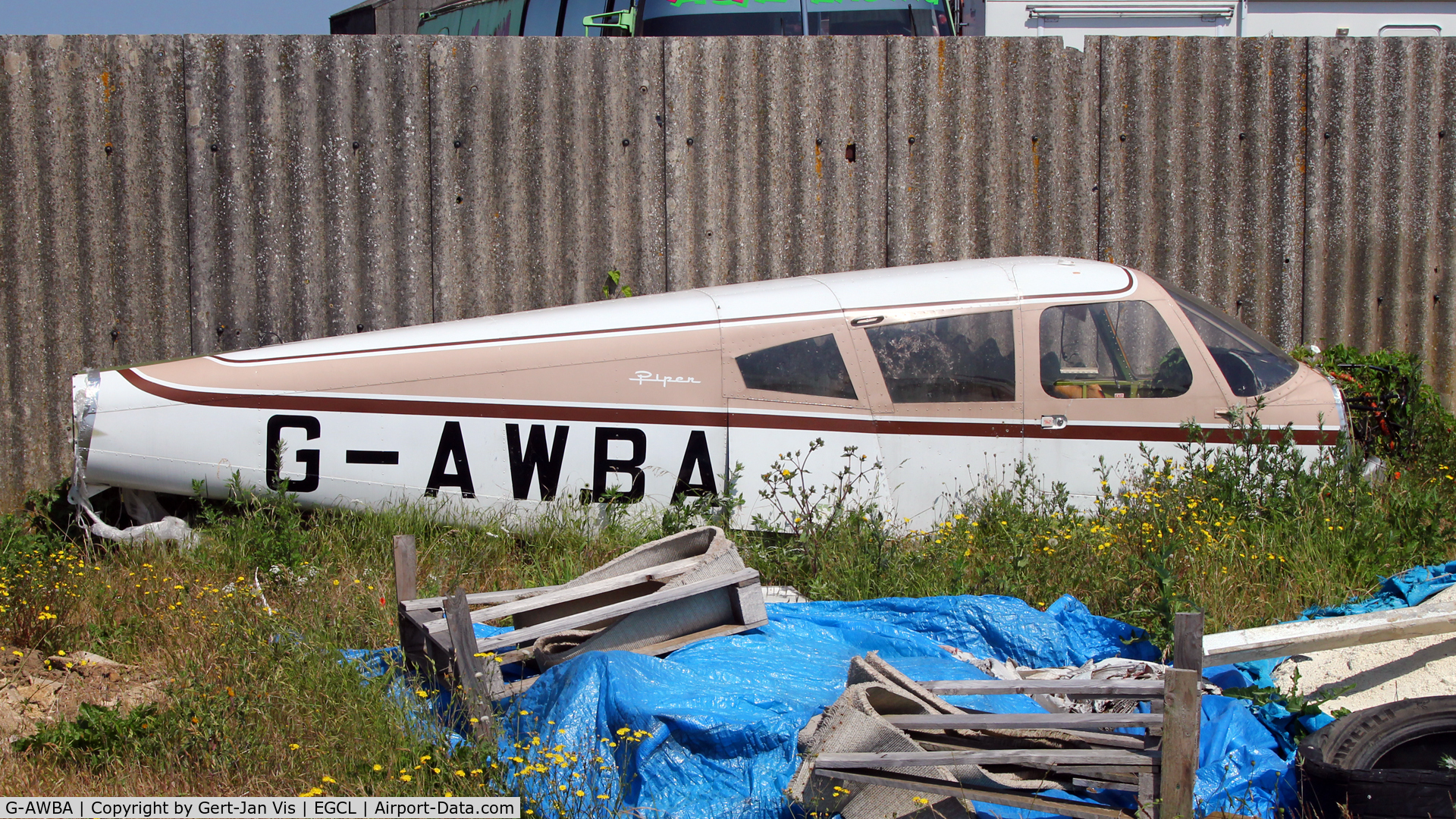 G-AWBA, 1968 Piper PA-28R-180 Cherokee Arrow C/N 28R-30528, This is what's left of it...