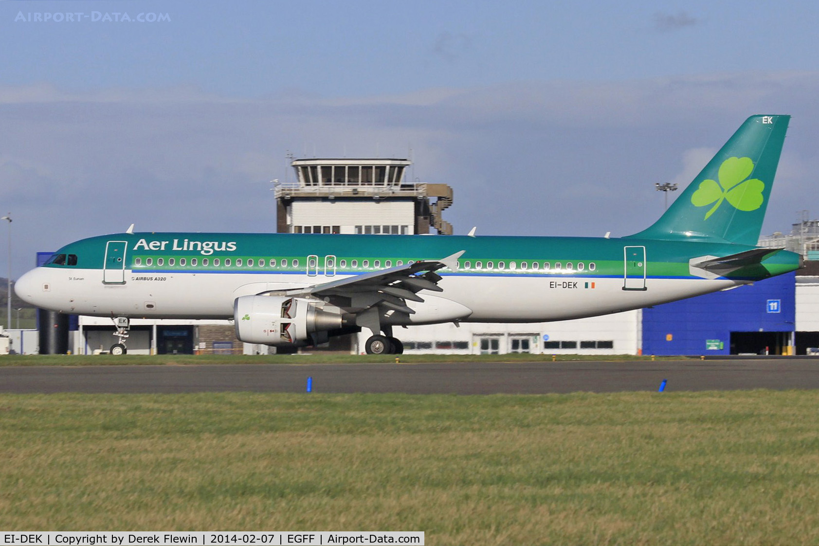 EI-DEK, 2005 Airbus A320-214 C/N 2399, Airbus A320-214, Arann 96CW, out of Dublin, landing on runway 30 at EGFF.