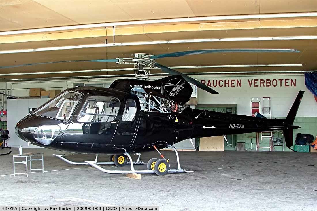 HB-ZFA, Eurocopter AS-350B-3 Ecureuil Ecureuil C/N 1594, Aerospatiale AS.350B Ecureuil [1594] (Airport Helicopter) Luzern/Beromunster~HB 08/04/2009