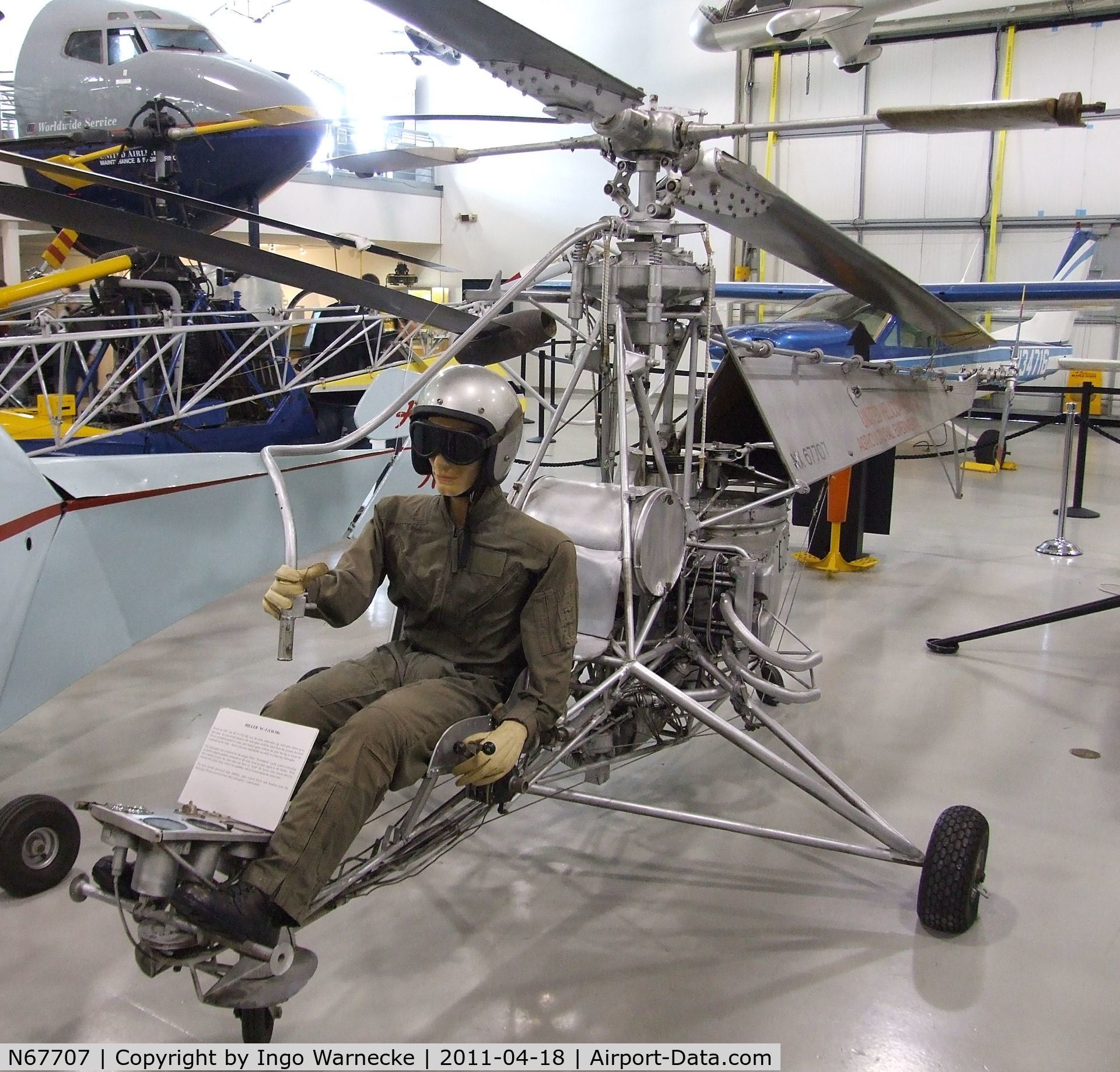 N67707, Hiller UH-5B C/N 01, Hiller UH-5B at the Hiller Aviation Museum, San Carlos CA