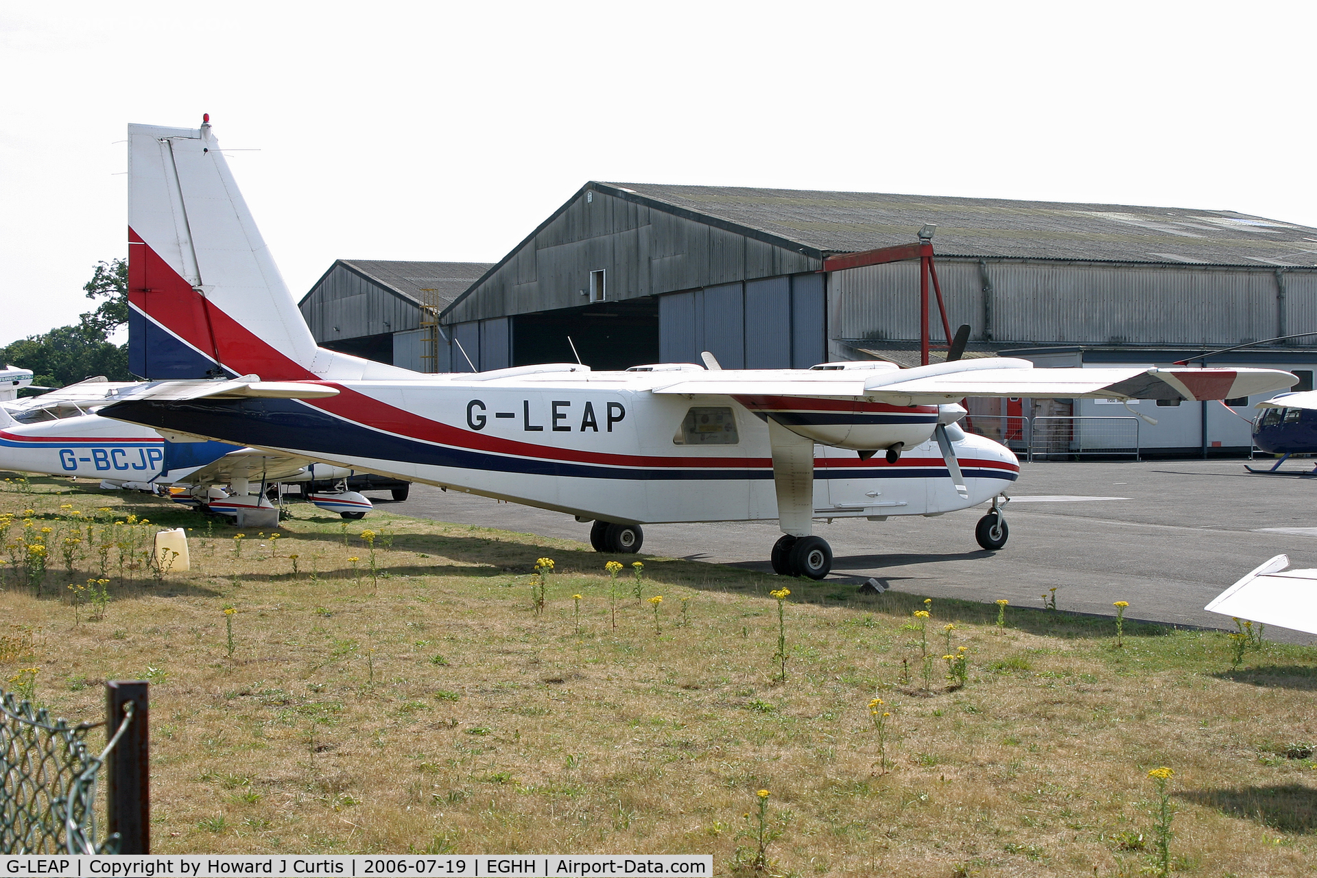 G-LEAP, 1987 Pilatus Britten-Norman BN-2T Turbine Islander C/N 2183, Army Parachute Association, here for maintenance.