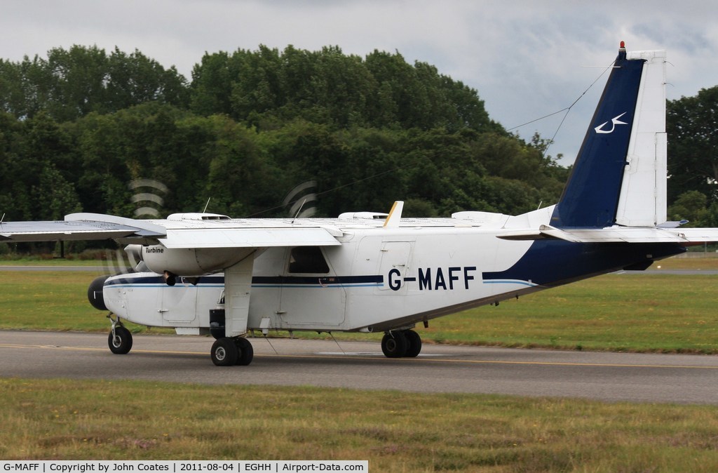 G-MAFF, 1981 Pilatus Britten-Norman BN-2T Turbine Islander C/N 2119, Taxiing to depart
