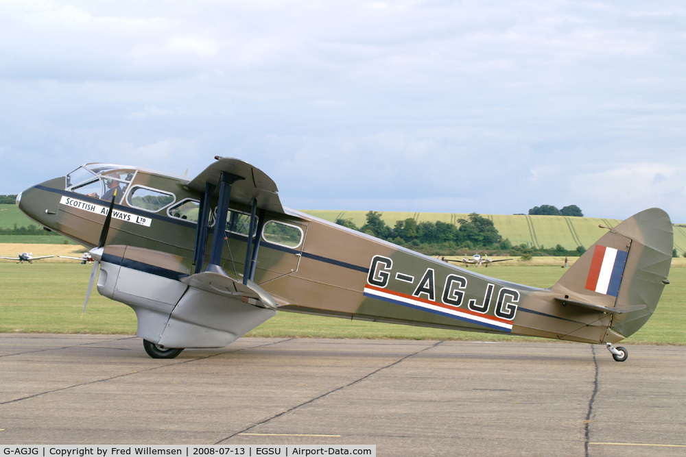 G-AGJG, 1941 De Havilland DH-89A Dominie/Dragon Rapide C/N 6517, Departing Flying Legends