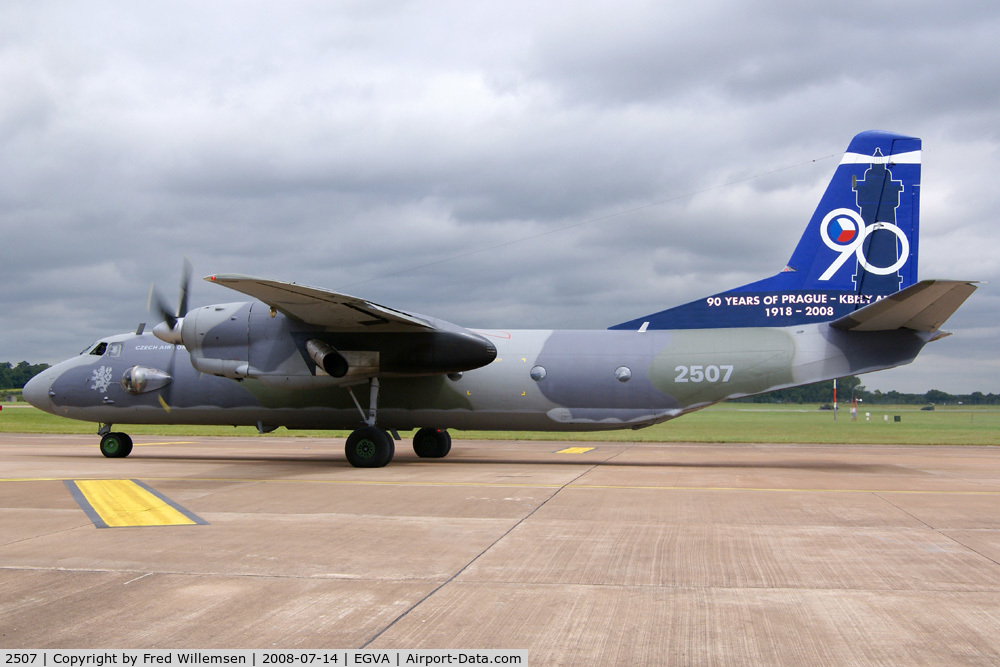 2507, Antonov An-26 C/N 12507, 90th anniversary markings of Kbely air base, the aircraft's home base