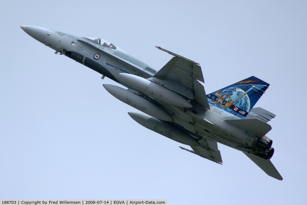 188703, McDonnell Douglas CF-188A Hornet C/N 0104/A073, NORAD anniversary markings