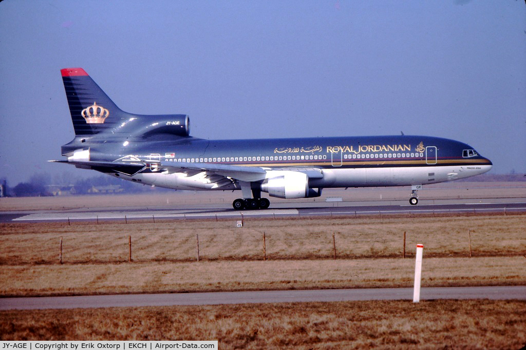 JY-AGE, 1982 Lockheed L-1011-385-3 TriStar 500 C/N 293A-1238, JY-AGE ready for take off on rw 04R