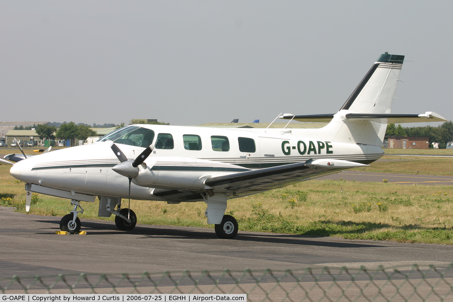 G-OAPE, 1983 Cessna T303 Crusader C/N T303-00245, on the BHL apron.