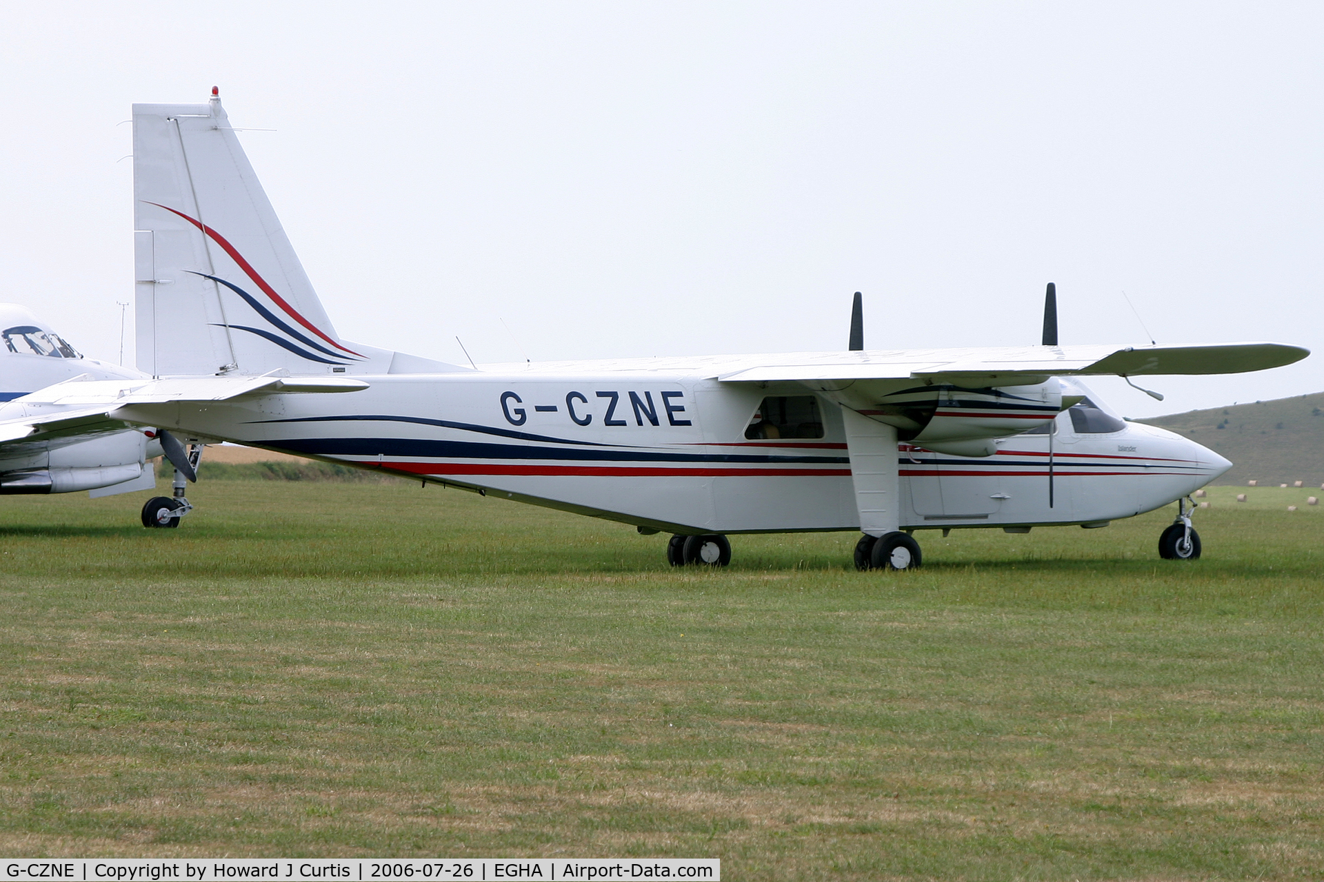G-CZNE, 2002 Britten-Norman BN-2B-20 Islander C/N 2301, Somewhat larger than the normal visitor here.