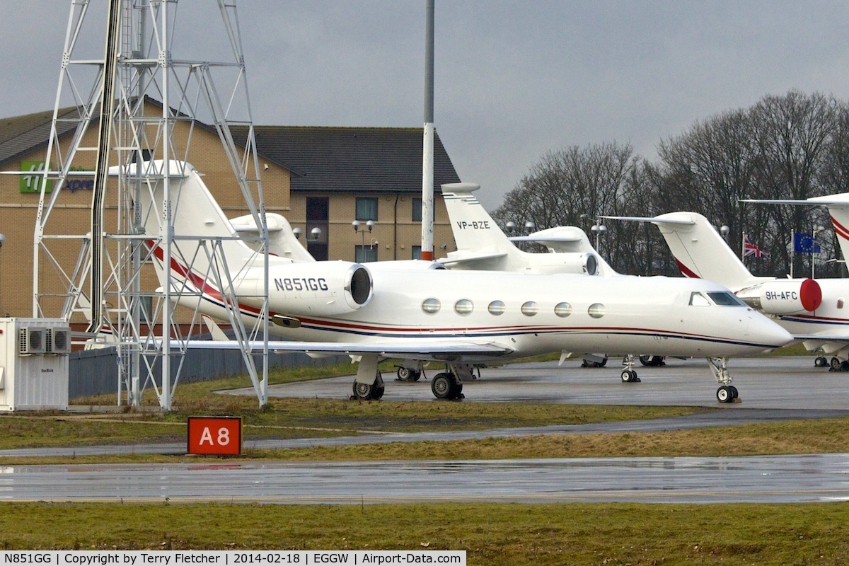 N851GG, 2008 Gulfstream Aerospace GIV-X (G450) C/N 4120, 2008 Gulfstream Aerospace GIV-X (G450), c/n: 4120 at Luton