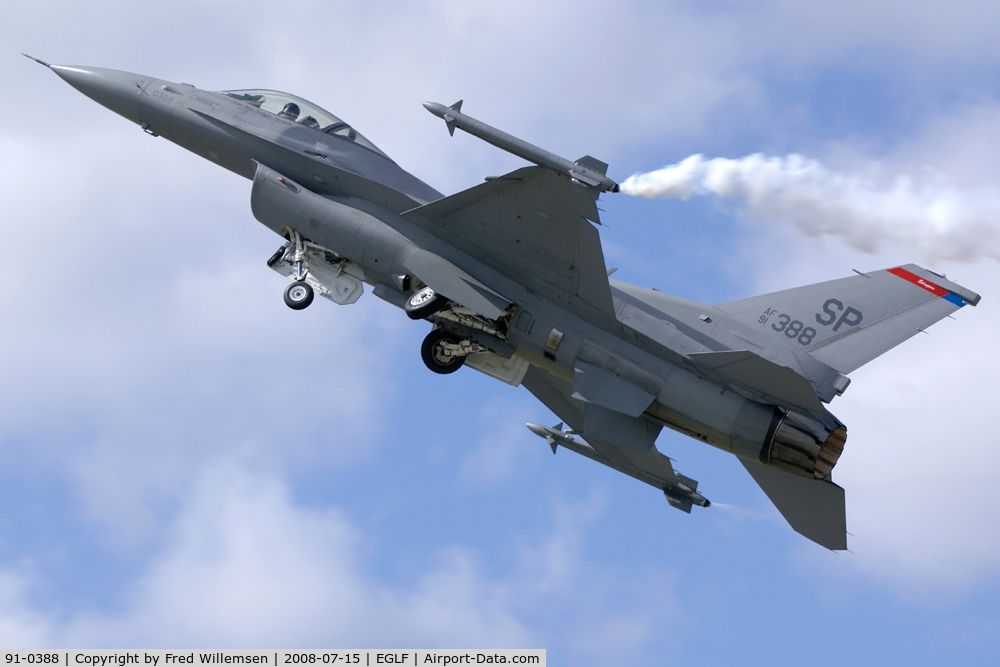 91-0388, 1991 General Dynamics F-16CJ Fighting Falcon C/N CC-86, 22FS a/c from SPangdahlem