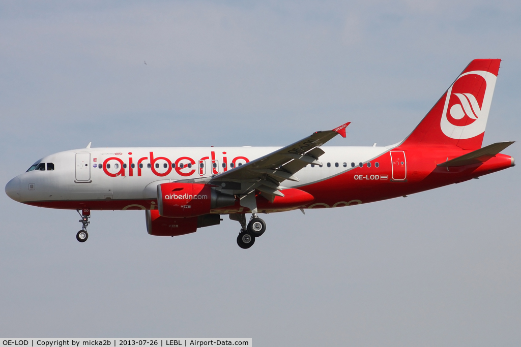 OE-LOD, 2008 Airbus A319-112 C/N 3689, Landing