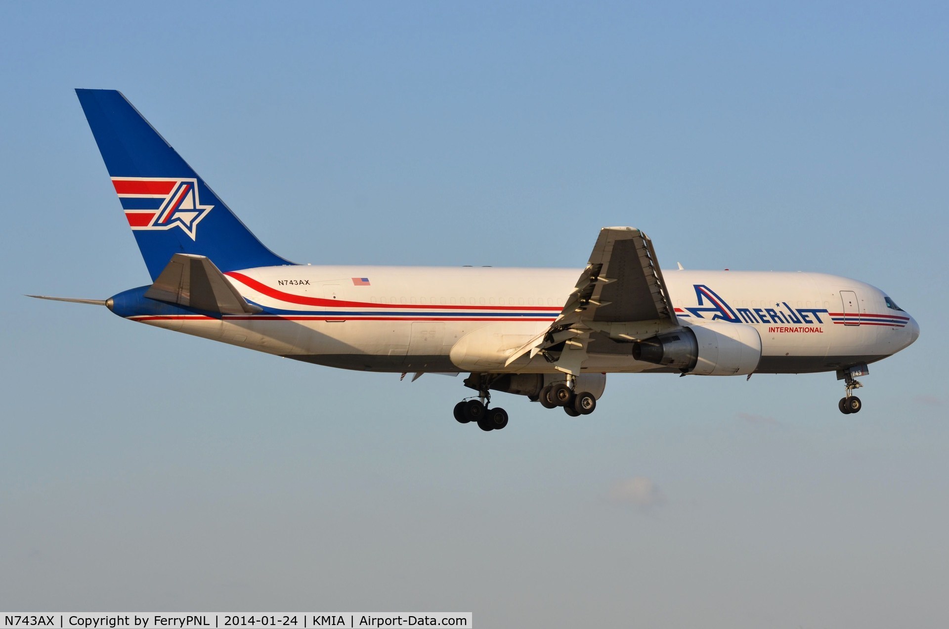 N743AX, 1982 Boeing 767-232 C/N 22218, Former DL and ABX B762  now operates as a freighter for Amerijet.