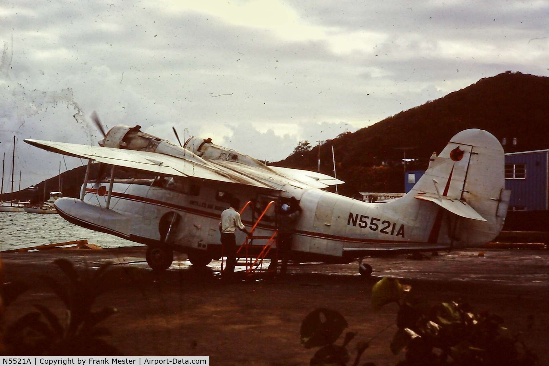 N5521A, Grumman G-21A Goose C/N 1162, Photo taken in 1974 in San Juan PR. Antilles Airboats. I flew in it from PR to St Thomas US VI