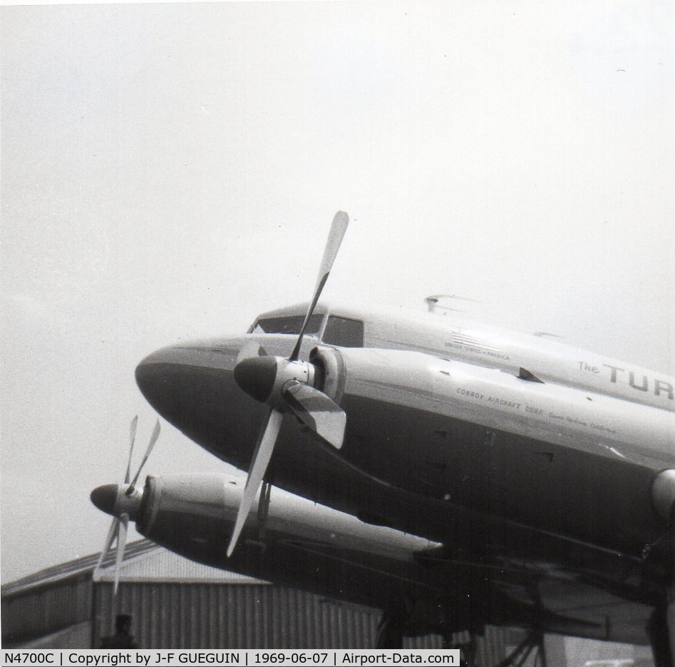 N4700C, 1942 Conroy (Douglas) Tri Turbo Three (DC-3A-S1C3G) C/N 4903, At Paris-Le Bourget Airshow 1969