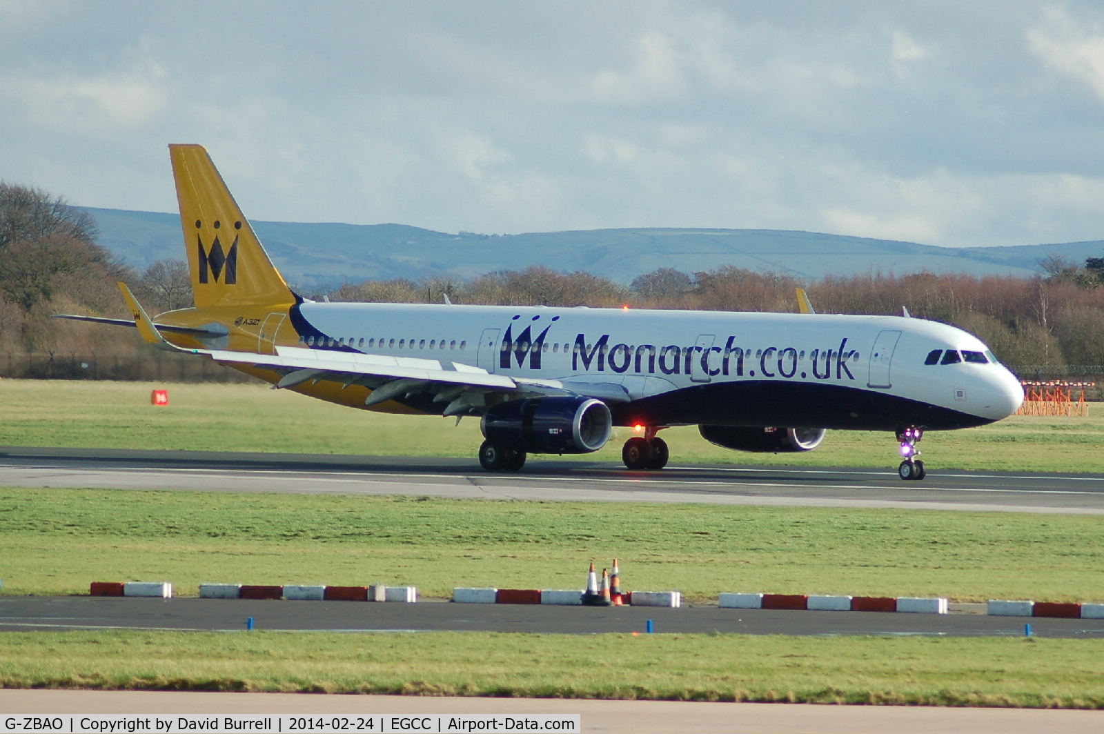G-ZBAO, 2014 Airbus A321-231 C/N 6126, Airbus A321-231(WL) G-ZBAO Monarch Airlines landed at Manchester Airport.