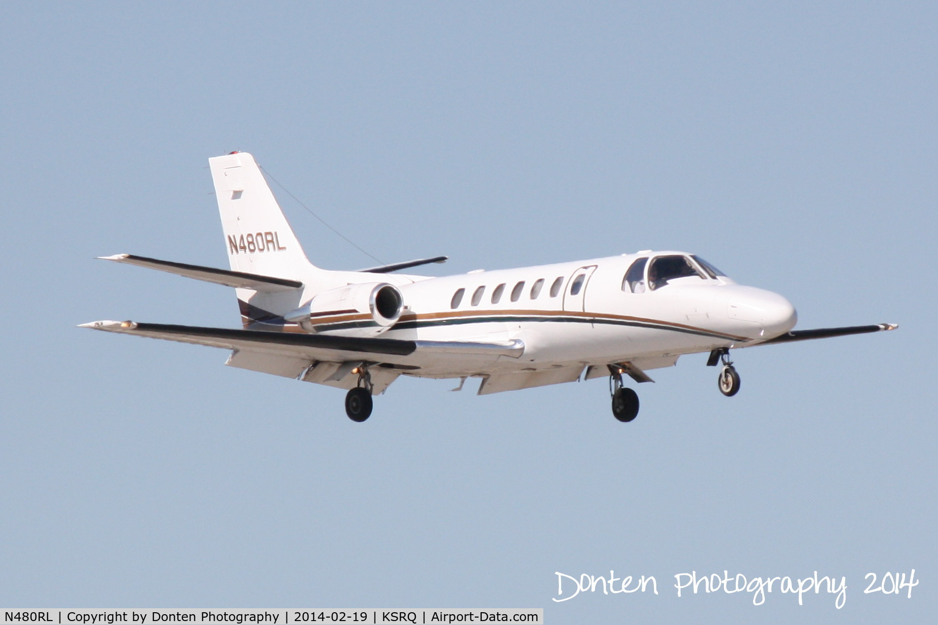 N480RL, 1991 Cessna 560 Citation V C/N 560-0109, Cessna CItation V (N480RL) arrives at Sarasota-Bradenton International Airport