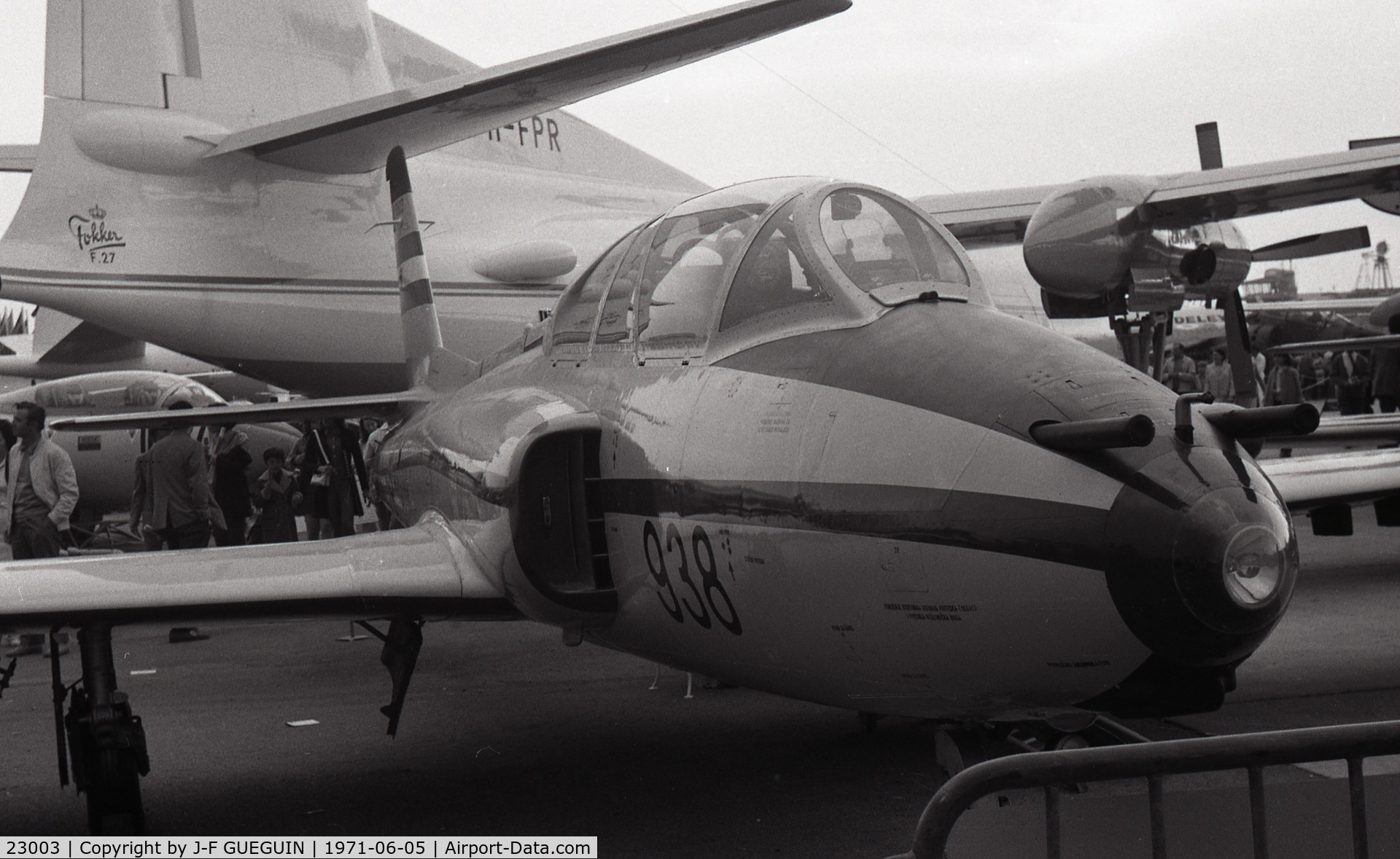 23003, Soko G-3 Galeb 3 C/N 003, At Paris-Le Bourget Airshow 1971