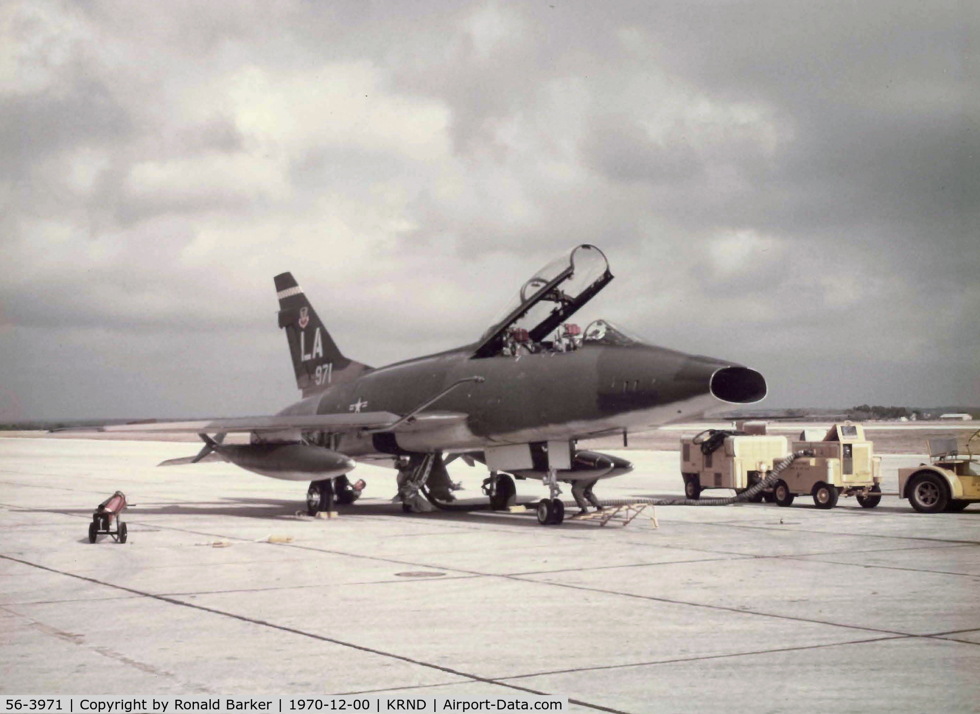 56-3971, 1956 North American F-100F Super Sabre C/N 243-247, Visit to Randolph