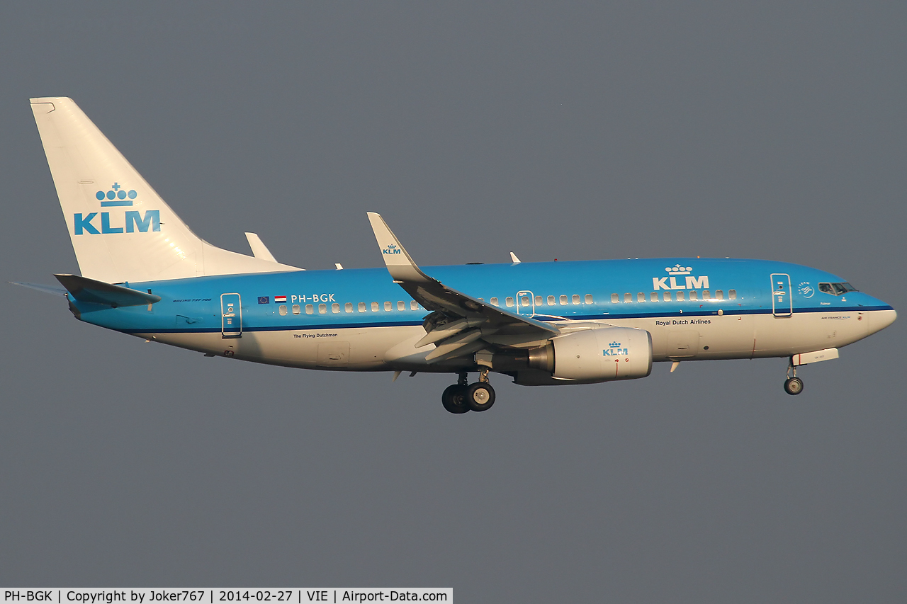 PH-BGK, 2010 Boeing 737-7K2 C/N 38054, KLM - Royal Dutch Airlines