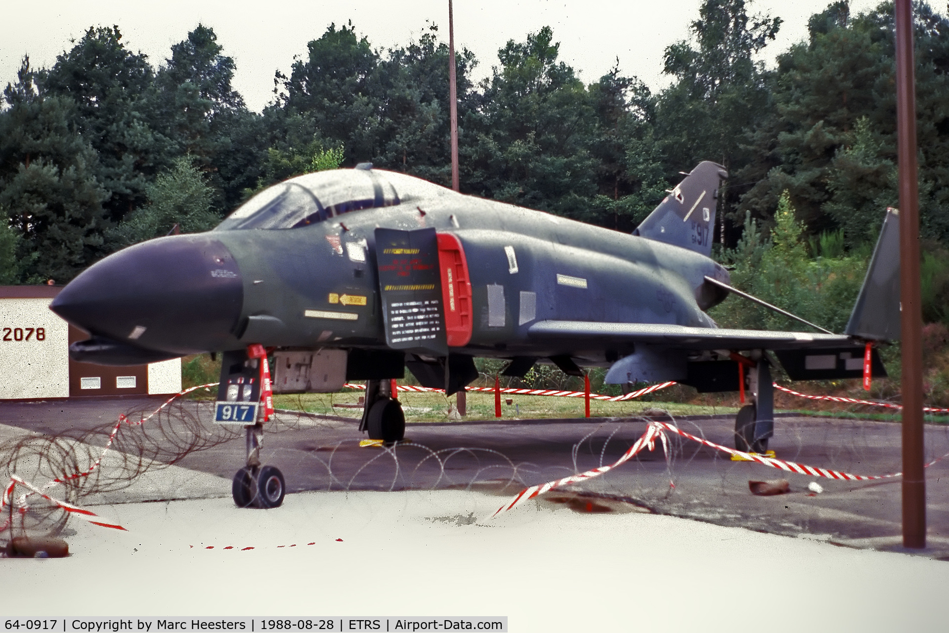 64-0917, 1964 McDonnell F-4C Phantom II C/N 1385, Seen on August 28, 1988 at Ramstein AB.