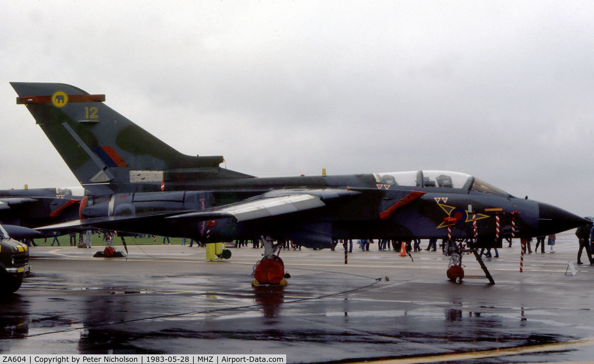 ZA604, 1982 Panavia Tornado GR.1 C/N 131/BT027/3068, Tornado GR.1 of 27 Squadron on display at the 1983 RAF Mildenhall Air Fete.