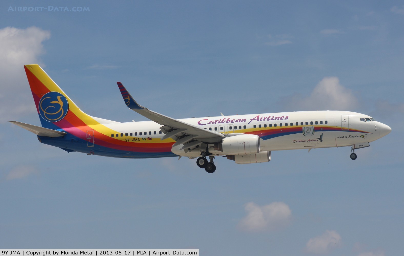 9Y-JMA, 2002 Boeing 737-8Q8 C/N 30645, Caribbean titles, Air Jamaica colors 737-800